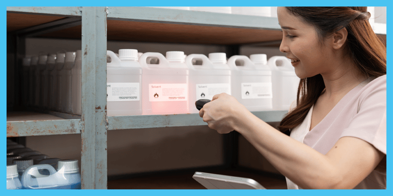 Woman checking inventory 