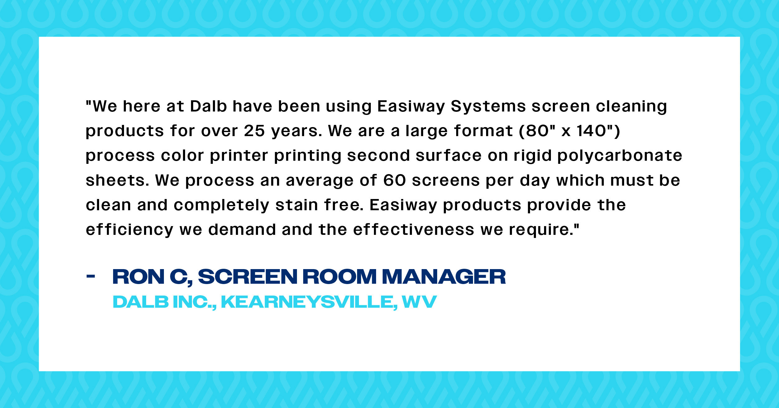 Easiway customer testimonial infographic