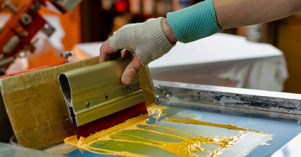 Screen printing closeup process