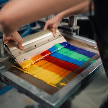 Printing screen on shirt process